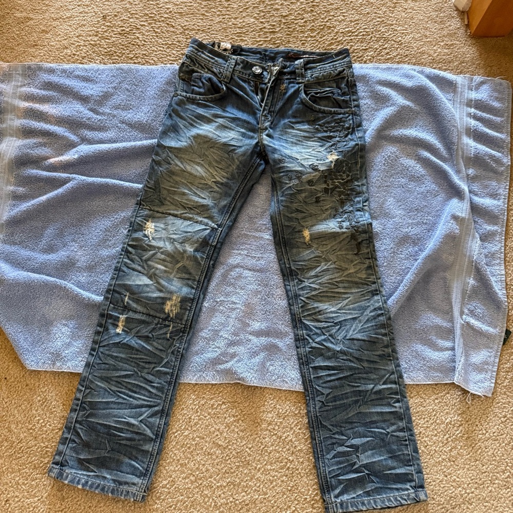 ARCHIVE 2000s JEANS Distressed Dark Blue Jeans